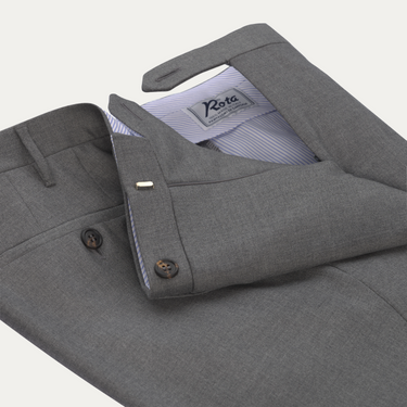 Classic Wool Trousers in Steel Grey Melange