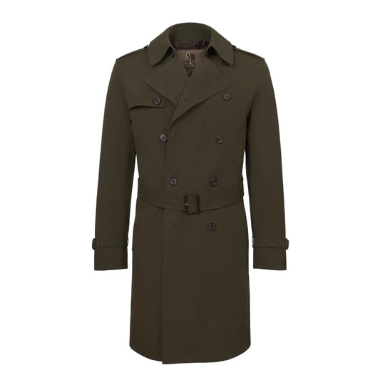 Classic Trench Coat in Military Green