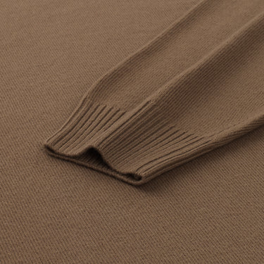 Luigi Borrelli Turtleneck Virgin Wool and Cashmere-Blend Sweater in Light Brown - SARTALE