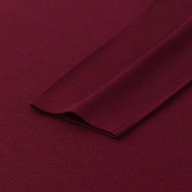 Luigi Borrelli Crew-Neck Virgin Wool, Silk and Cashmere-Blend Sweater in Burgundy - SARTALE