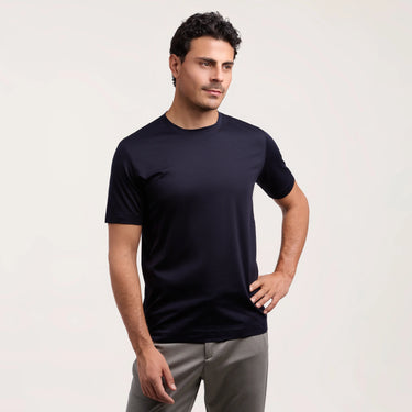 Cotton T-Shirt in Navy Blue