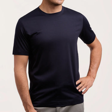 Cotton T-Shirt in Navy Blue