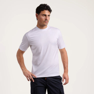 Cotton Crew-Neck T-Shirt in White