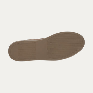 Outsole view of Common Projects 2478 9417 Achilles Tonal sneaker in dark brown, showing textured rubber sole for grip and durability.