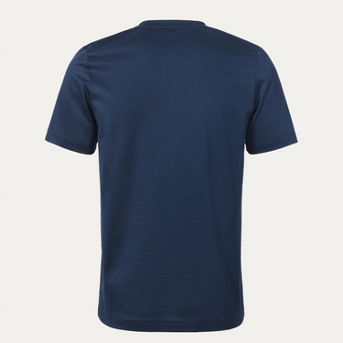Baumwoll-T-Shirt mit Rundhalsausschnitt in Blau