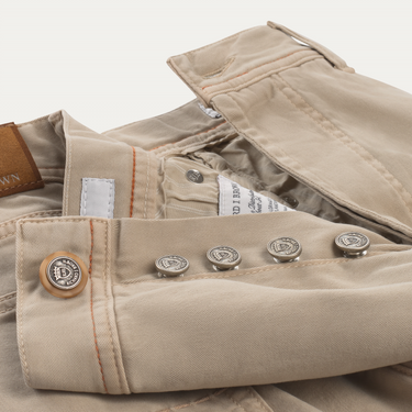 Richard J. Brown Slim-Fit Stretch-Cotton and Cashmere-Blend Trousers in Beige - SARTALE
