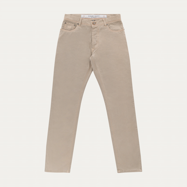 Richard J. Brown Slim-Fit Stretch-Cotton and Cashmere-Blend Trousers in Beige - SARTALE