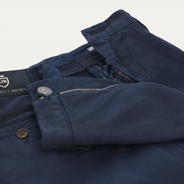 Richard J. Brown Regular-Fit Stretch-Cotton Trousers in Blue - SARTALE