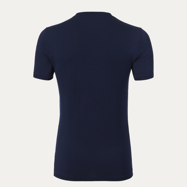 T-Shirt mit Rundhalsausschnitt in Marineblau