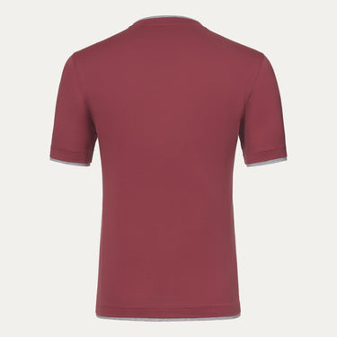 Cotton Crew-Neck T-Shirt in Dull Magenta