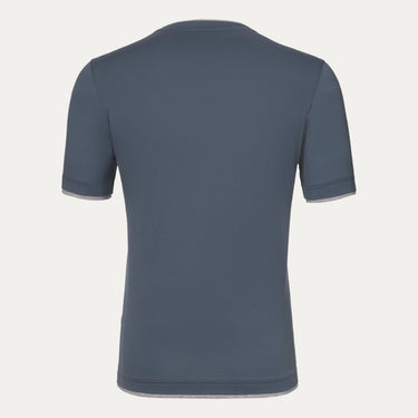 Cotton Crew-Neck T-Shirt in Blue