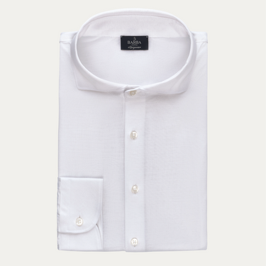 Jersey Cotton Shirt in White
