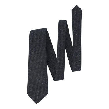 Woven Wool Tie in Blue Pattern