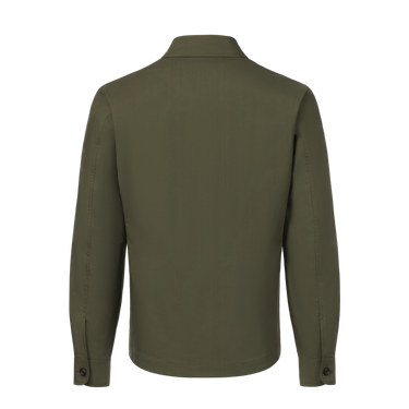 Cotton Overshirt in Dark Green