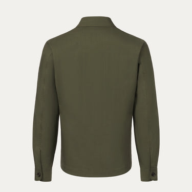 Sobrecamisa de algodón en verde oscuro