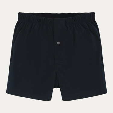 Cotton Boxer Shorts in Navy Blue