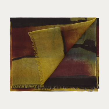 Bontoni Fringed Multicolor Cashmere Scarf - SARTALE