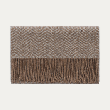 Herringbone Brown Cashmere Scarf