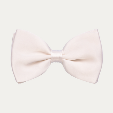 Silk Bow Tie in Off White