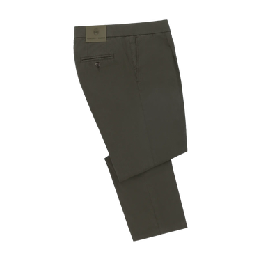 Caprera Regular-Fit Trousers in Dark Green by Richard J. Brown, featuring a sleek silhouette and back welt pocket. Available at SARTALE.