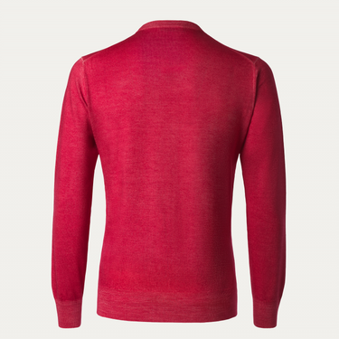 Cruciani Crew-Neck Wool Sweater in Pink - SARTALE