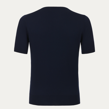 Suéter tipo camiseta de algodón de color azul oscuro