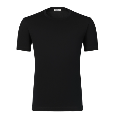 Cotton Crew-Neck T-Shirt in Black