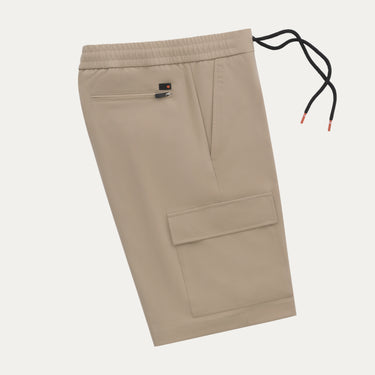 Bermudas Cargo Elásticas en Beige Arena