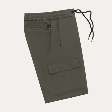 Bermudas Cargo Elásticas Verde Oliva