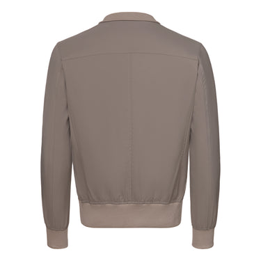 Stand-Up Collar Blouson in Greige