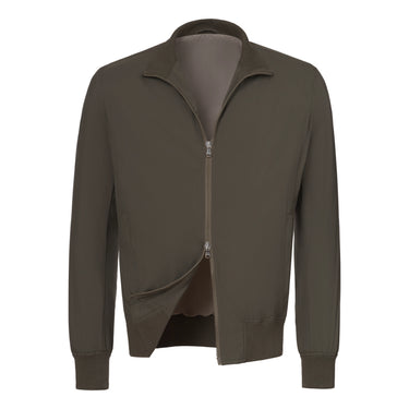 Stand-Up Collar Blouson in Military Green