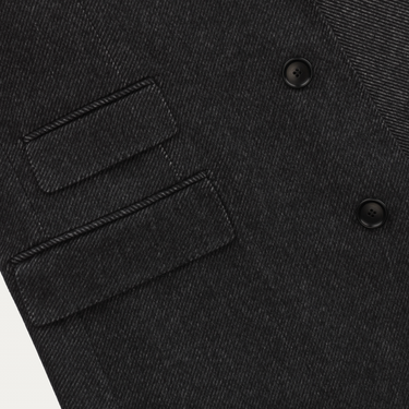 De Petrillo Single-Breasted Wool Cappotti Coat in Dark Grey. Exclusively Made for Sartale - SARTALE