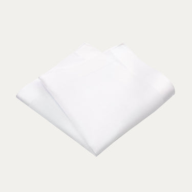 Cotton Pocket Square in White