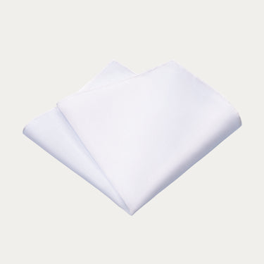 Cotton Pocket Square in White