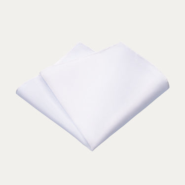 Cotton Pocket Square in White