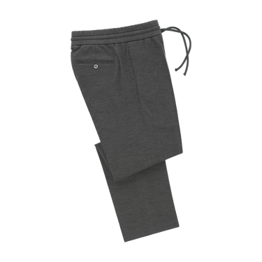 Wool Drawstring Sweatpants in Graphite Grey