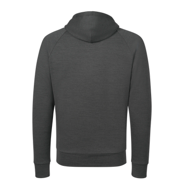 Sudadera con capucha y cremallera de lana en gris grafito