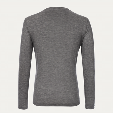 Marco Pescarolo Crew-Neck Cashmere Long Sleeve T-Shirt in Light Grey - SARTALE