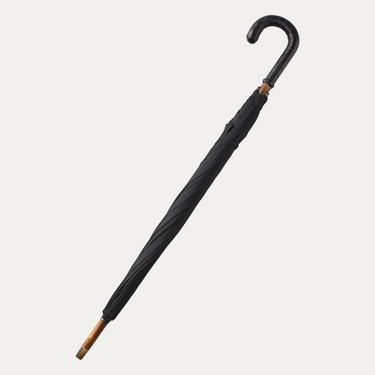 Bontoni Leather-Handle Umbrella in Black (2) - SARTALE