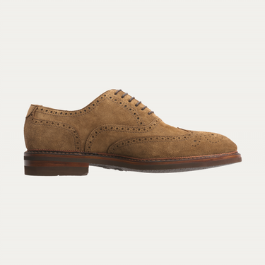 Bontoni «Libertino» Six-Eyelet Oxford Shoes with Perforated Details and Medallion in Brown - SARTALE