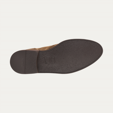 Bontoni «Libertino» Six-Eyelet Oxford Shoes with Perforated Details and Medallion in Brown - SARTALE