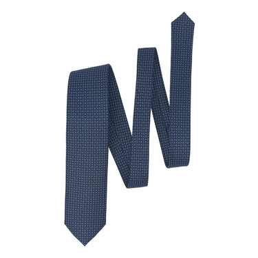Printed Silk Tie in Blue