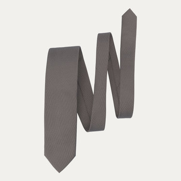 Designed Silk Tie in Brown