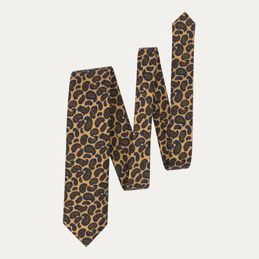 Corbata de seda con estampado de cachemira en amarillo