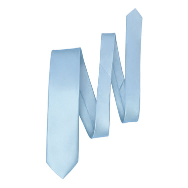 Self-Tipped Silk Tie in Light Blue