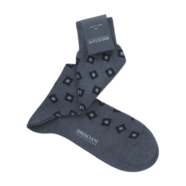 Sea Island Cotton Socks in Blue