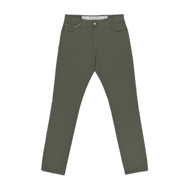 Slim-Fit Stretch-Cotton Jeans in Green