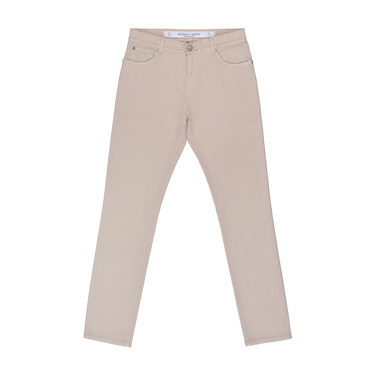 Slim-Fit Stretch-Cotton Jeans in Taupe