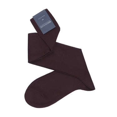 Cotton Socks in Plum Red