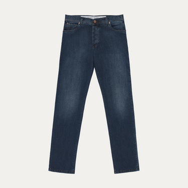 Vaqueros de algodón elástico en denim azul